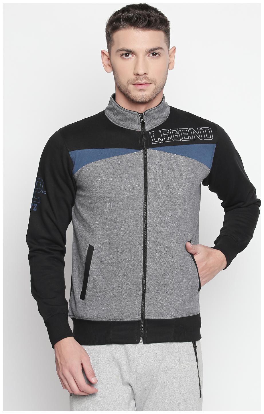 

Fitz Men Grey High neck Sweatshirt