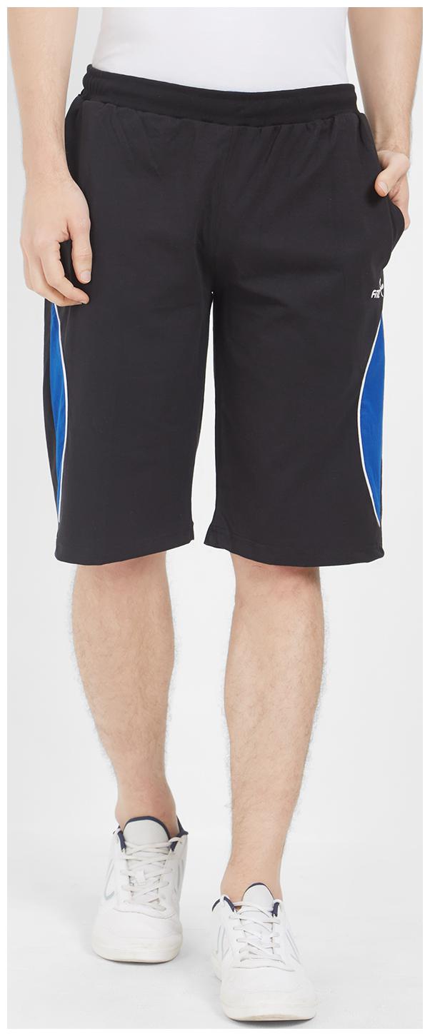 

Fitz Poly Cotton Black Bermuda For Men