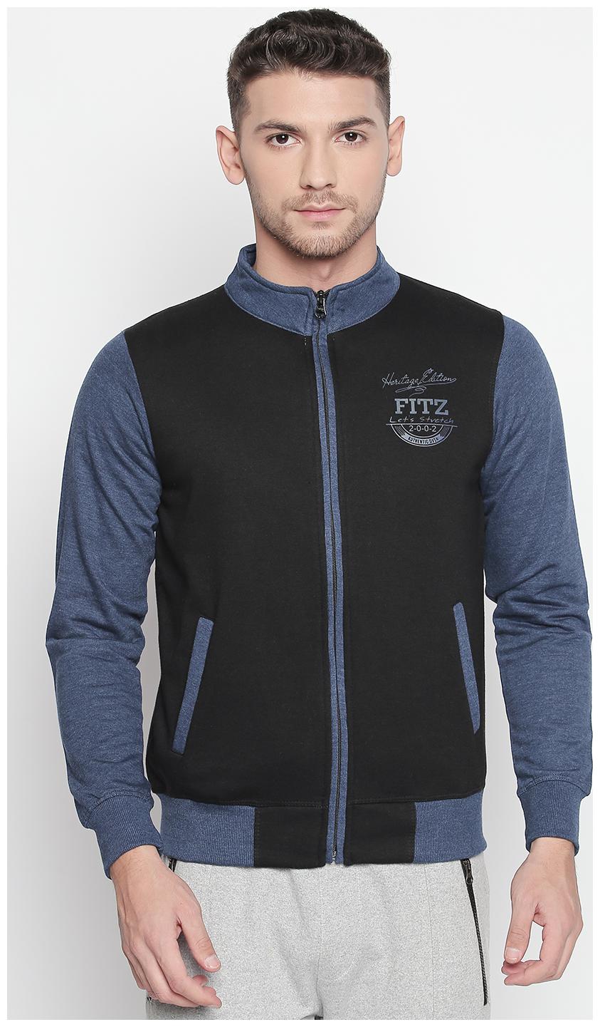 

Fitz Men Black High neck Sweatshirt