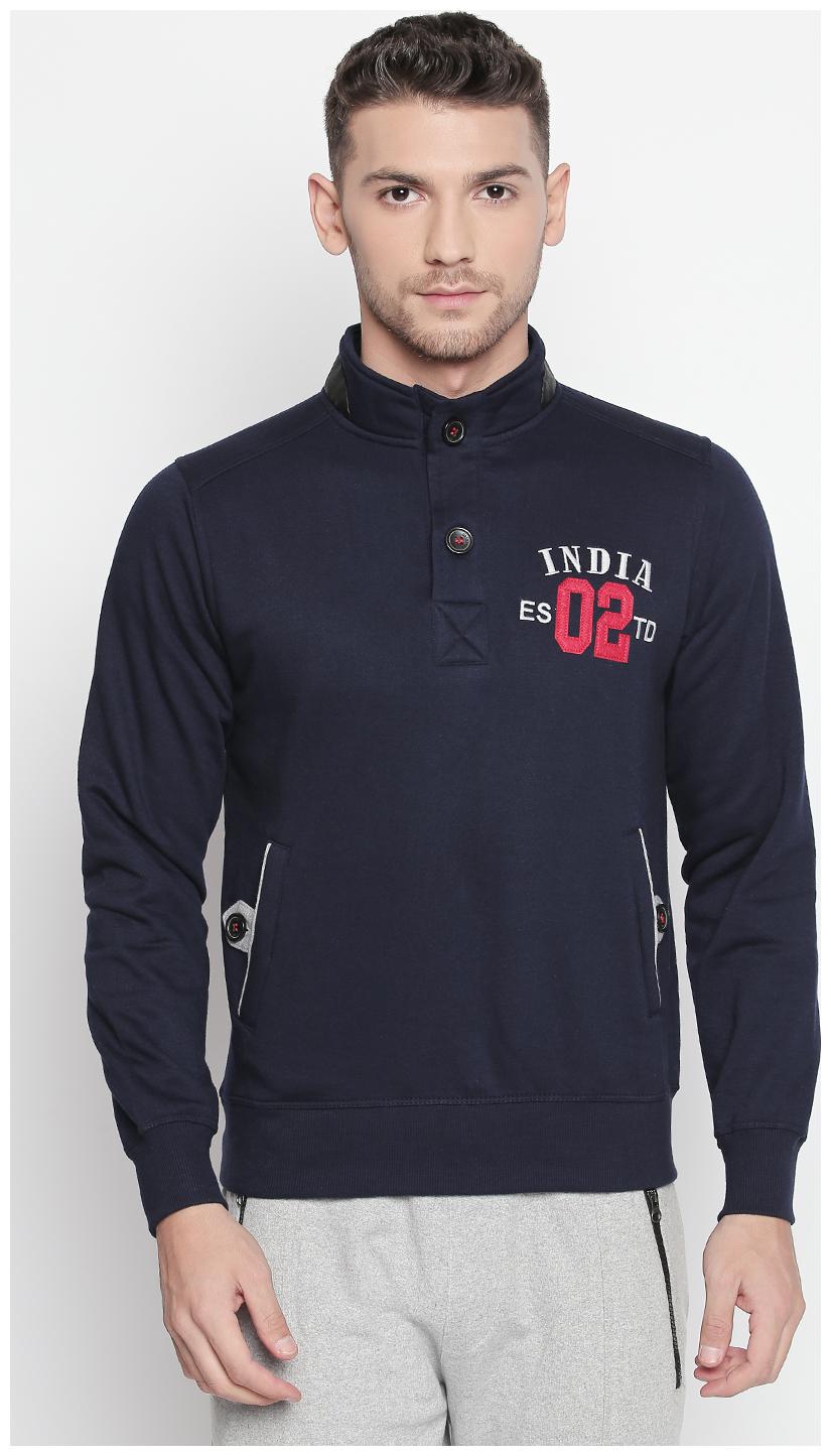 

Fitz Men Blue High neck Sweatshirt