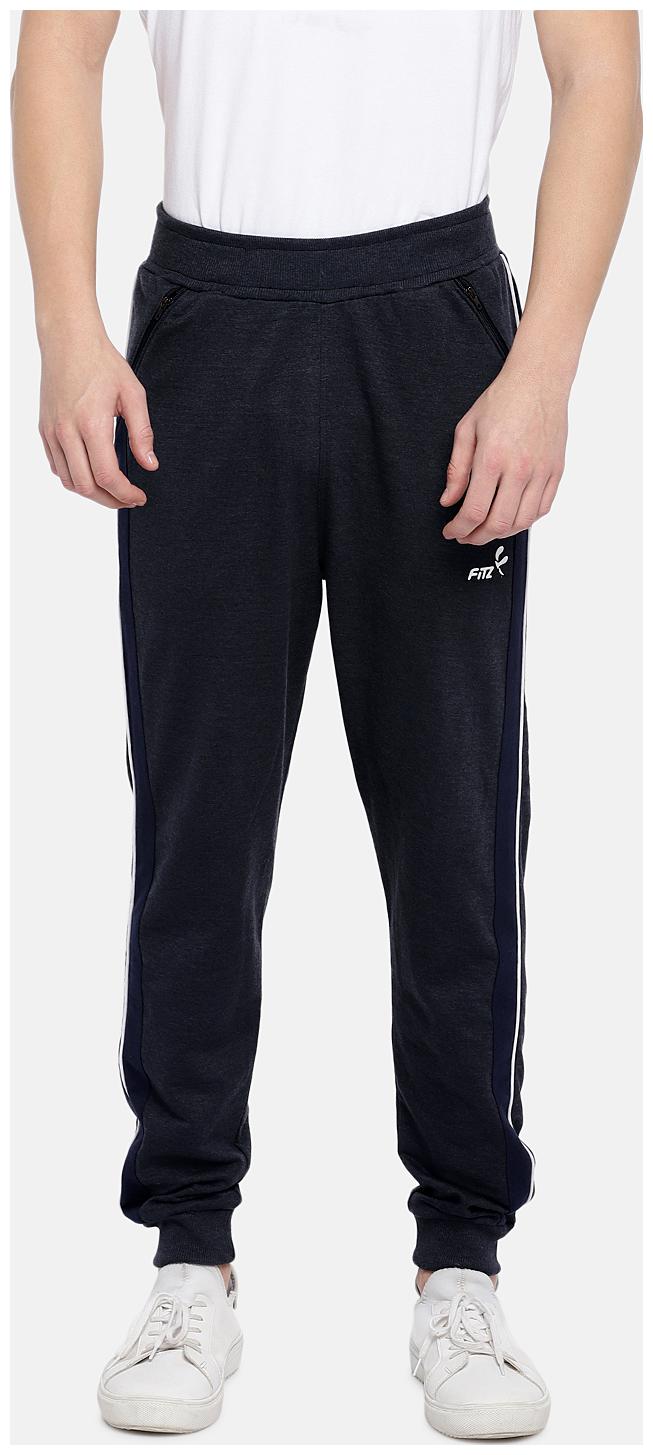 

Fitz Men Black Solid Regular fit Track pants