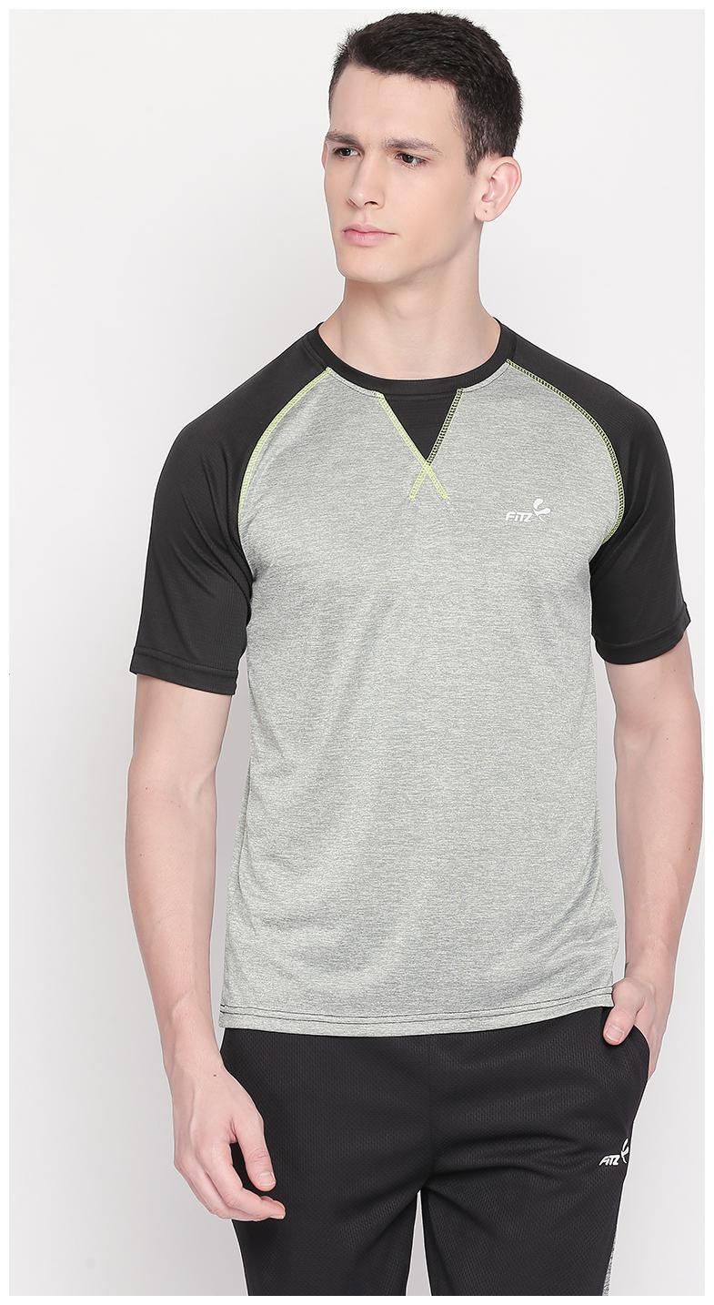 

Fitz Men Grey Regular fit Polyester Round neck T-Shirt - Pack Of 1