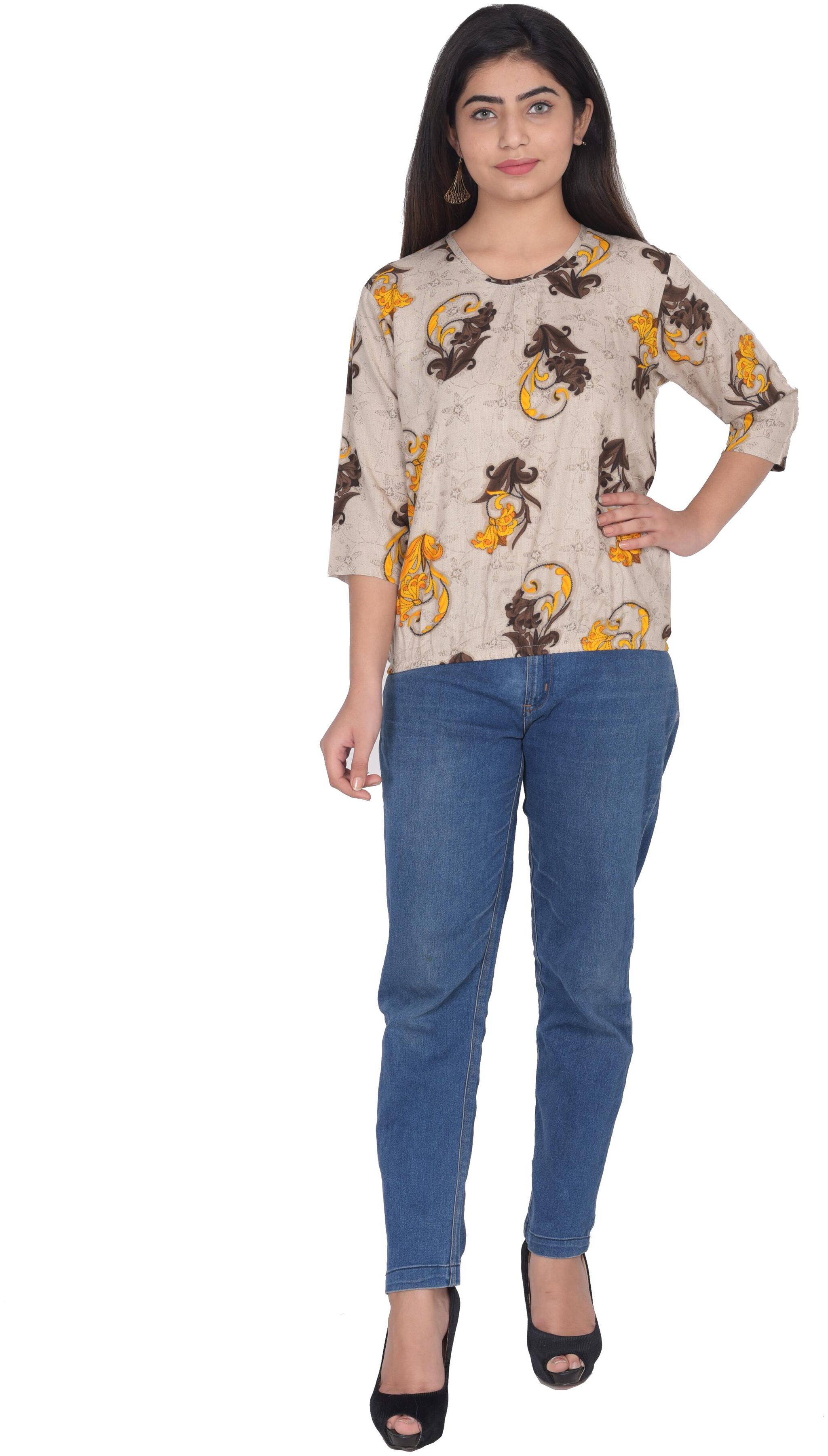 

Flamboyant Women Self design Regular top - Multi