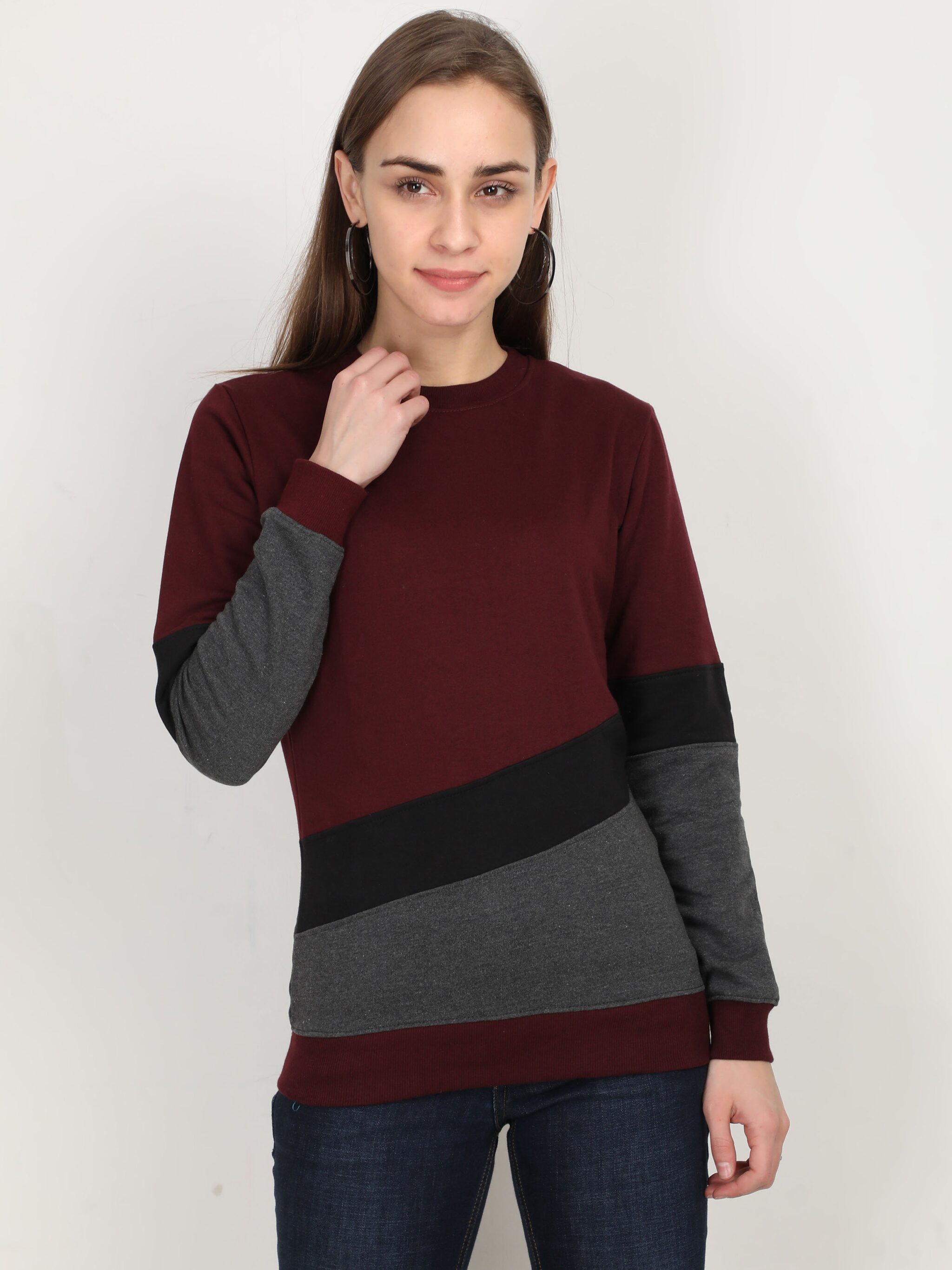 

Fleximaa Women Colourblocked Sweatshirt - Multi