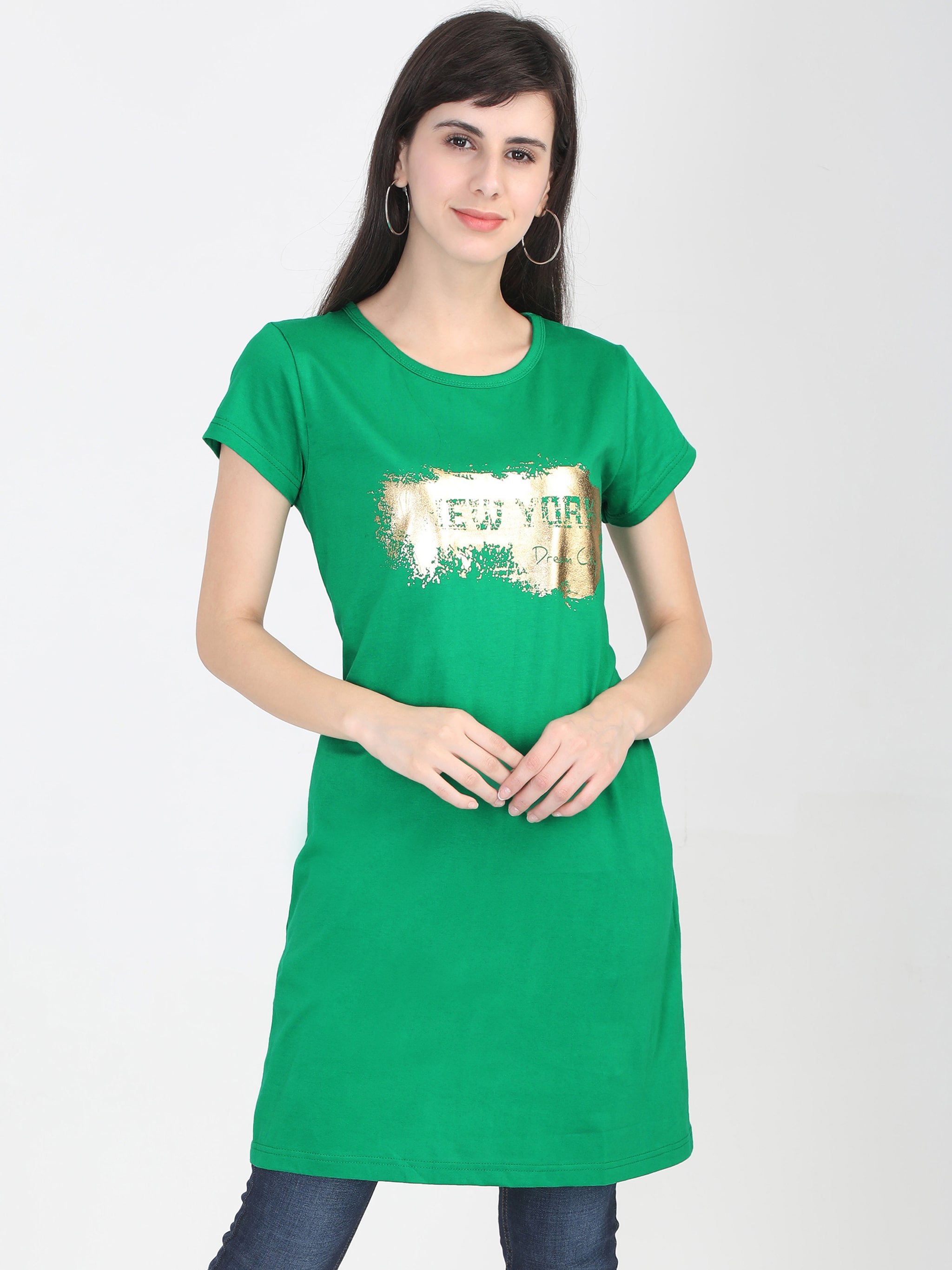 

Fleximaa Women Printed Regular top - Green