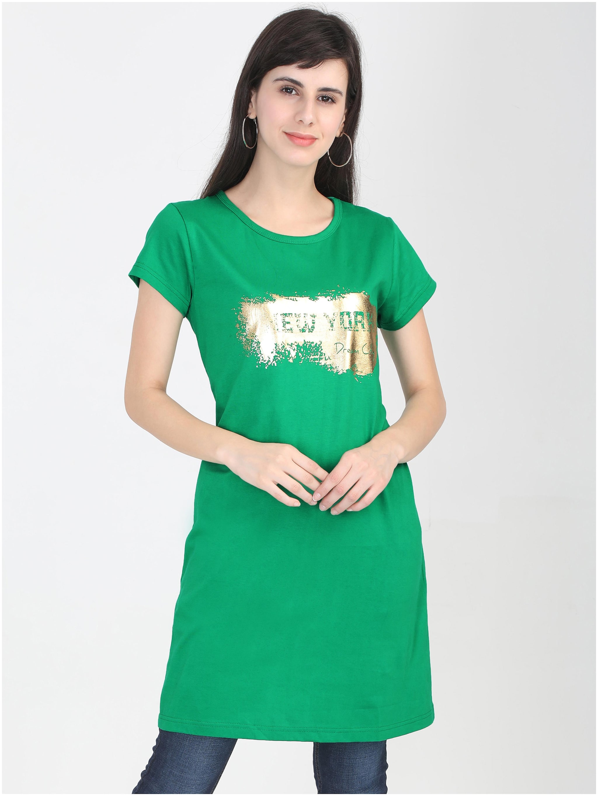 

Fleximaa Women Printed Regular top - Green