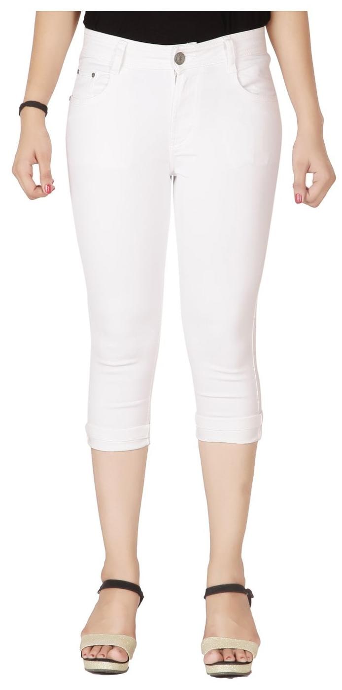 

Flirt Nx Women s High Rise White Capris