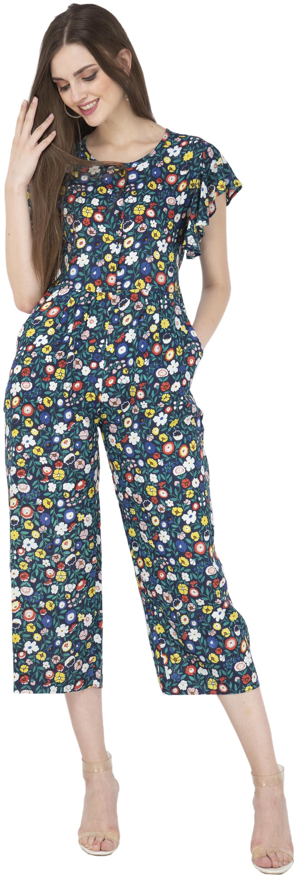 

FLIRTIVARIUS Printed Jumpsuit - Green