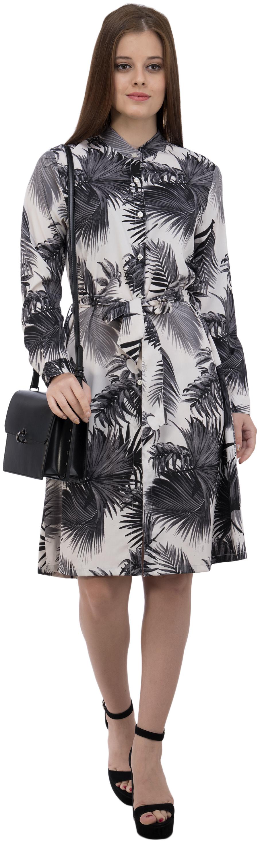 

FLIRTIVARIUS Black Printed A-line dress