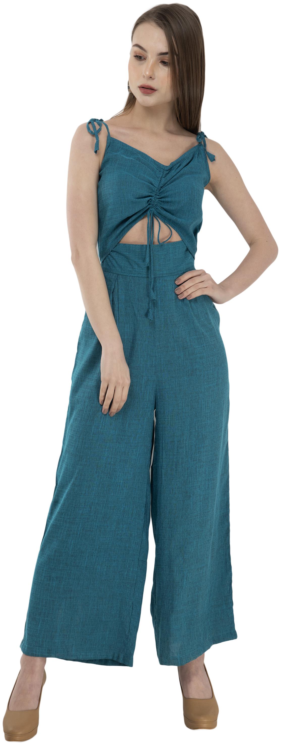 

FLIRTIVARIUS Solid Jumpsuit - Green