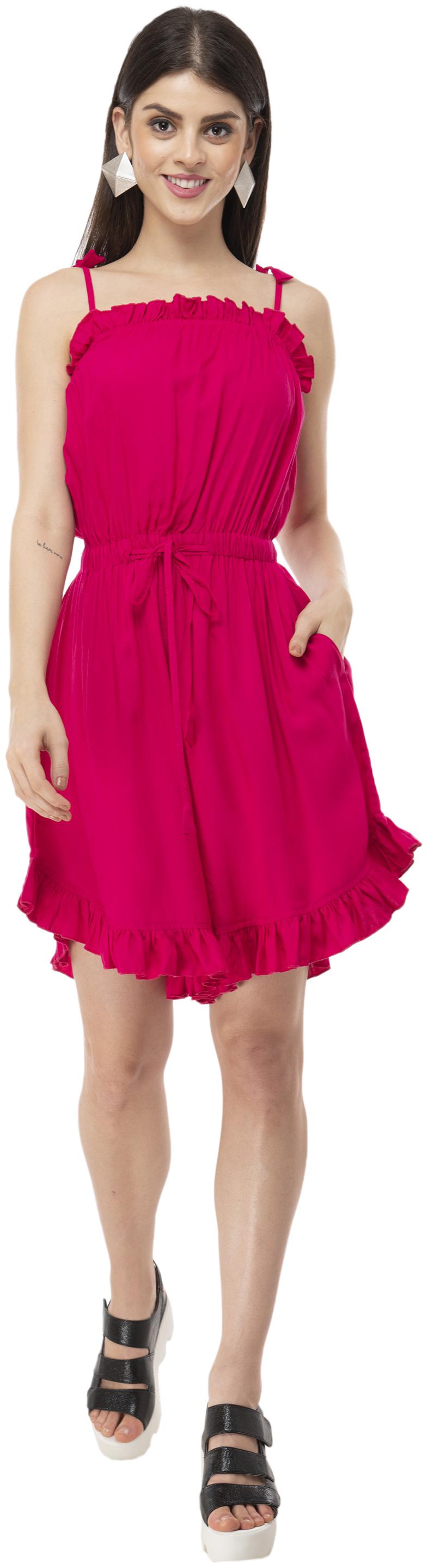 

FLIRTIVARIUS Solid Jumpsuit - Pink