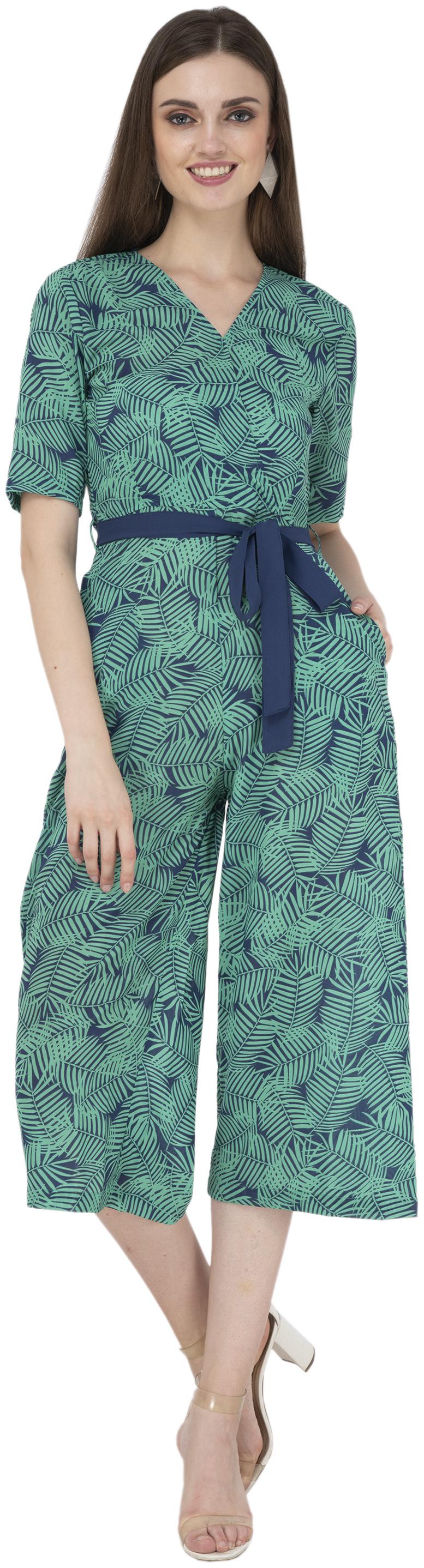 

FLIRTIVARIUS Printed Jumpsuit - Green