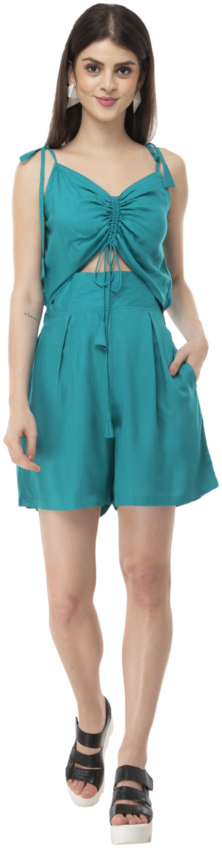 

FLIRTIVARIUS Solid Jumpsuit - Blue