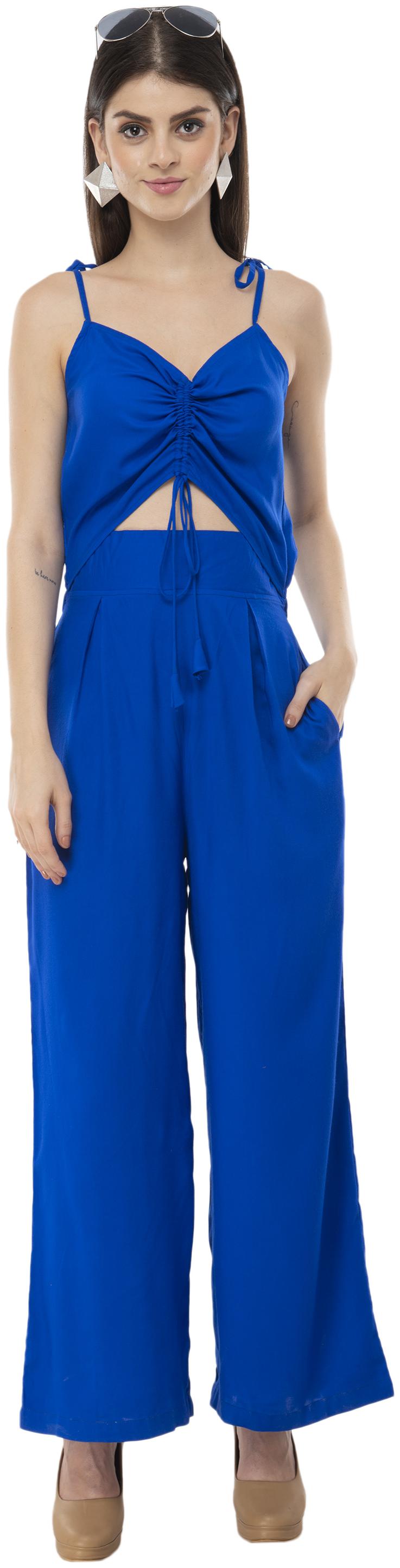 

FLIRTIVARIUS Solid Jumpsuit - Blue