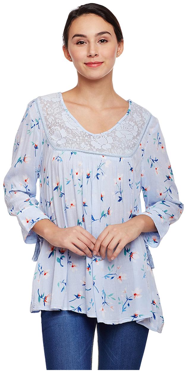 

Oxolloxo Women Floral A-line top - Blue