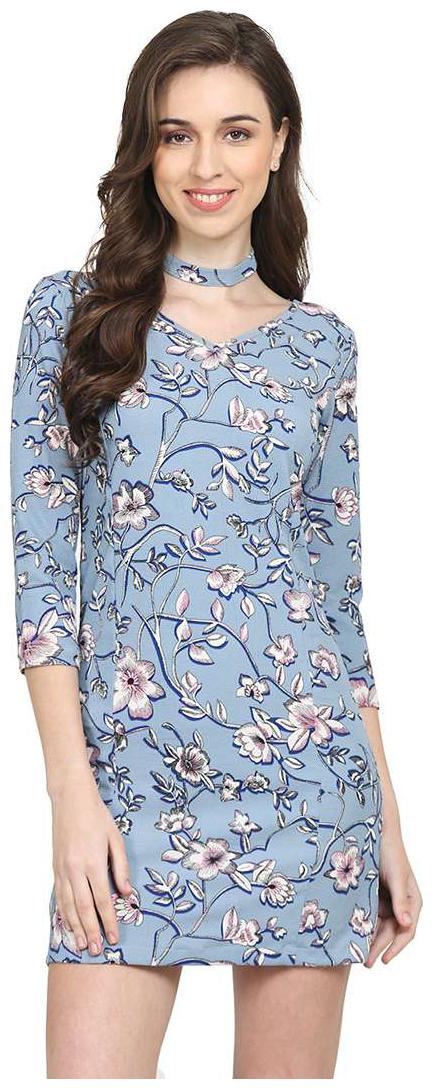 

Trend Arrest Blue Floral A-line dress