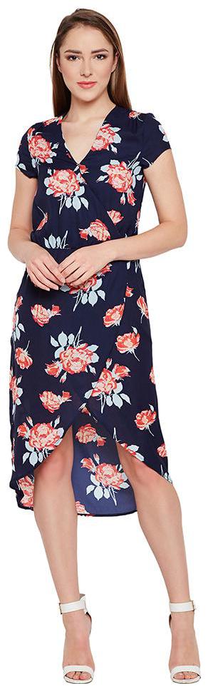 

OXOLLOXO Blue Printed A-line dress
