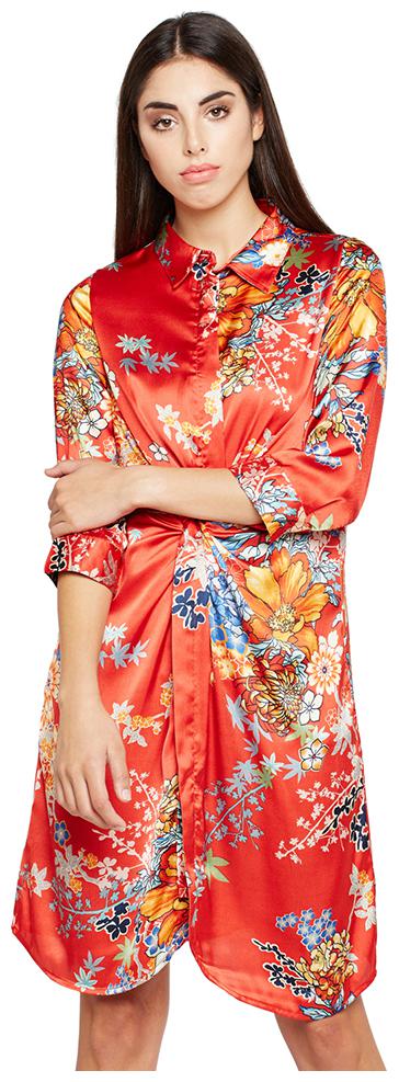

OXOLLOXO Red Printed A-line dress
