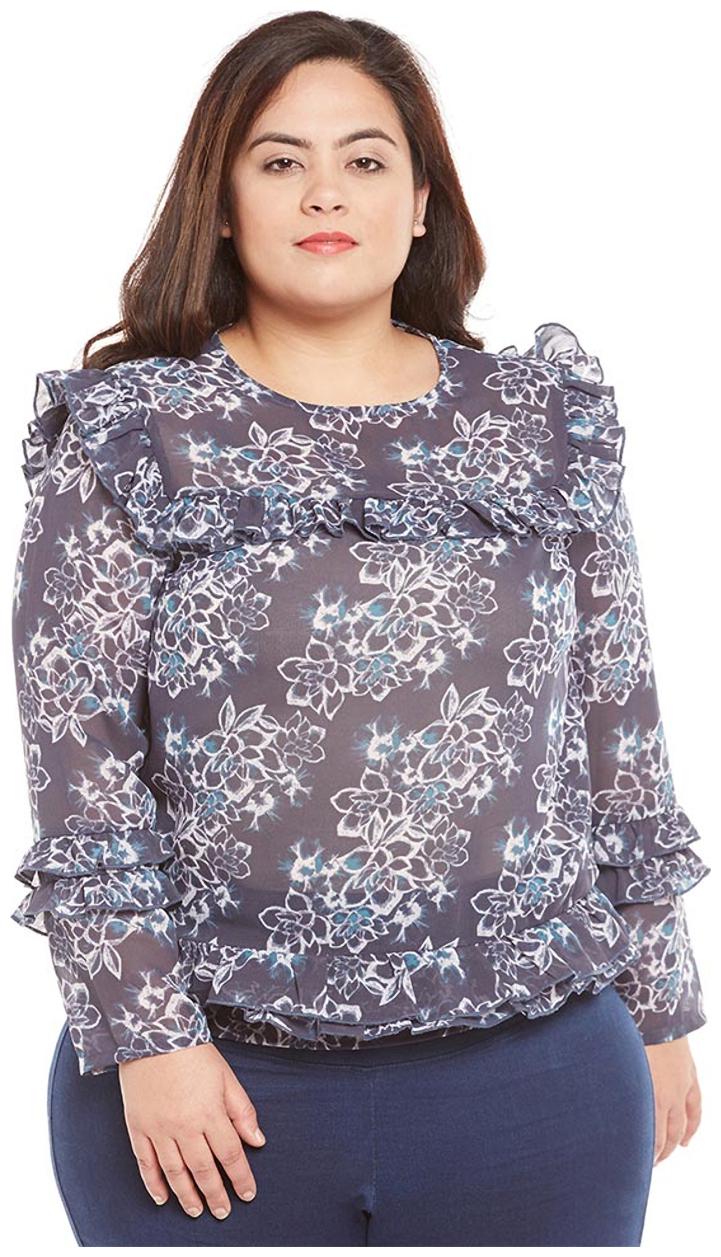 

Oxolloxo Women Solid Regular top - Blue