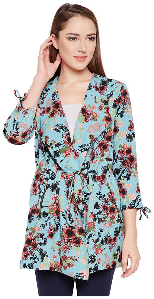 

OXOLLOXO Women Printed Bomber Jacket - Green