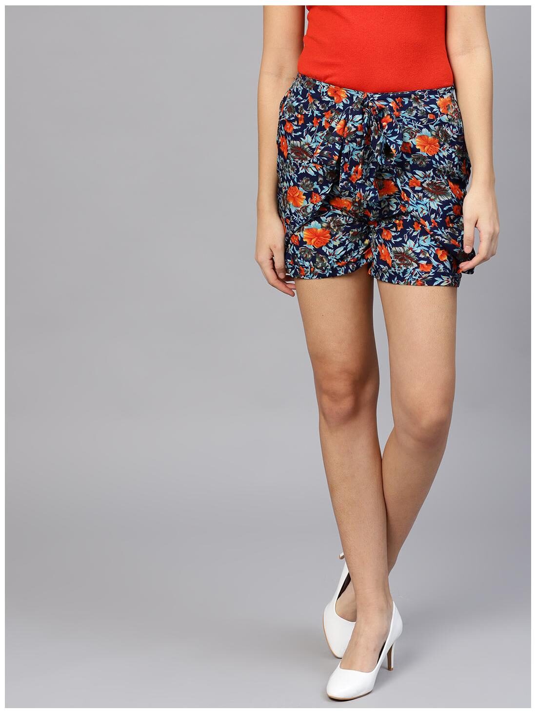 

AASI- HOUSE OF NAYO Women Printed Regular shorts - Multi