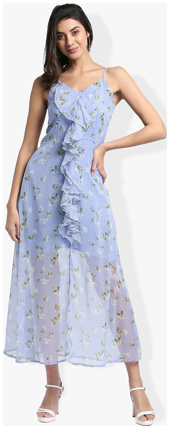 

Trend Arrest Blue Floral Maxi dress