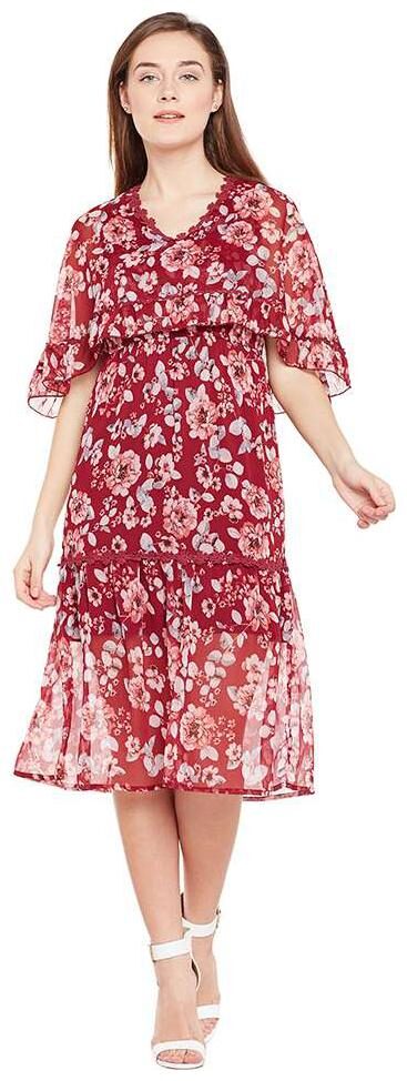 

Oxolloxo Red Solid A-line dress