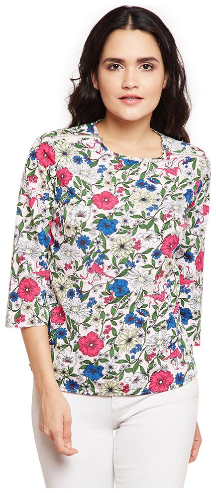 

OXOLLOXO Women Printed A-line top - White