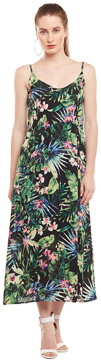

Oxolloxo Black Solid A-line dress