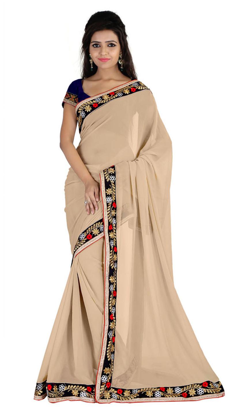 

Florence Beige Georgette Saree