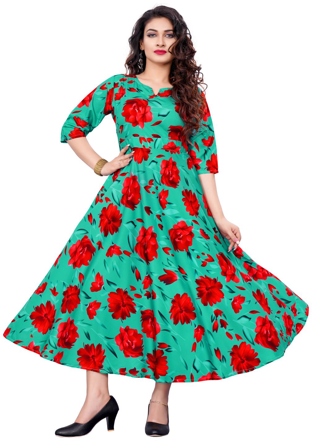 

Florence Crepe Stitched Only Gown Green