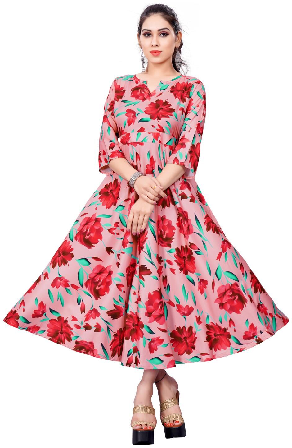 

Florence Crepe Stitched Only Gown Pink