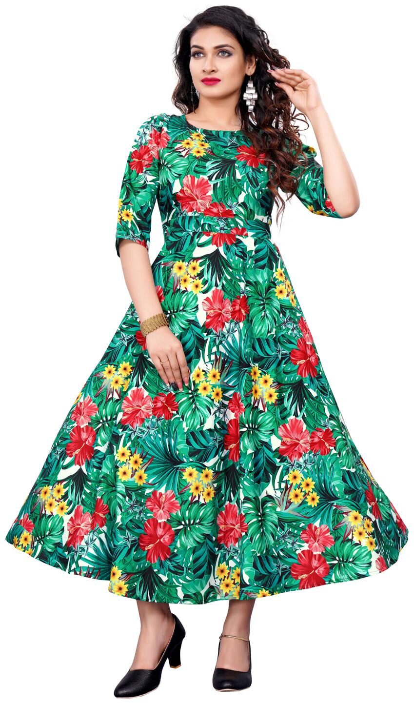 

Florence Crepe Stitched Only Gown Multi