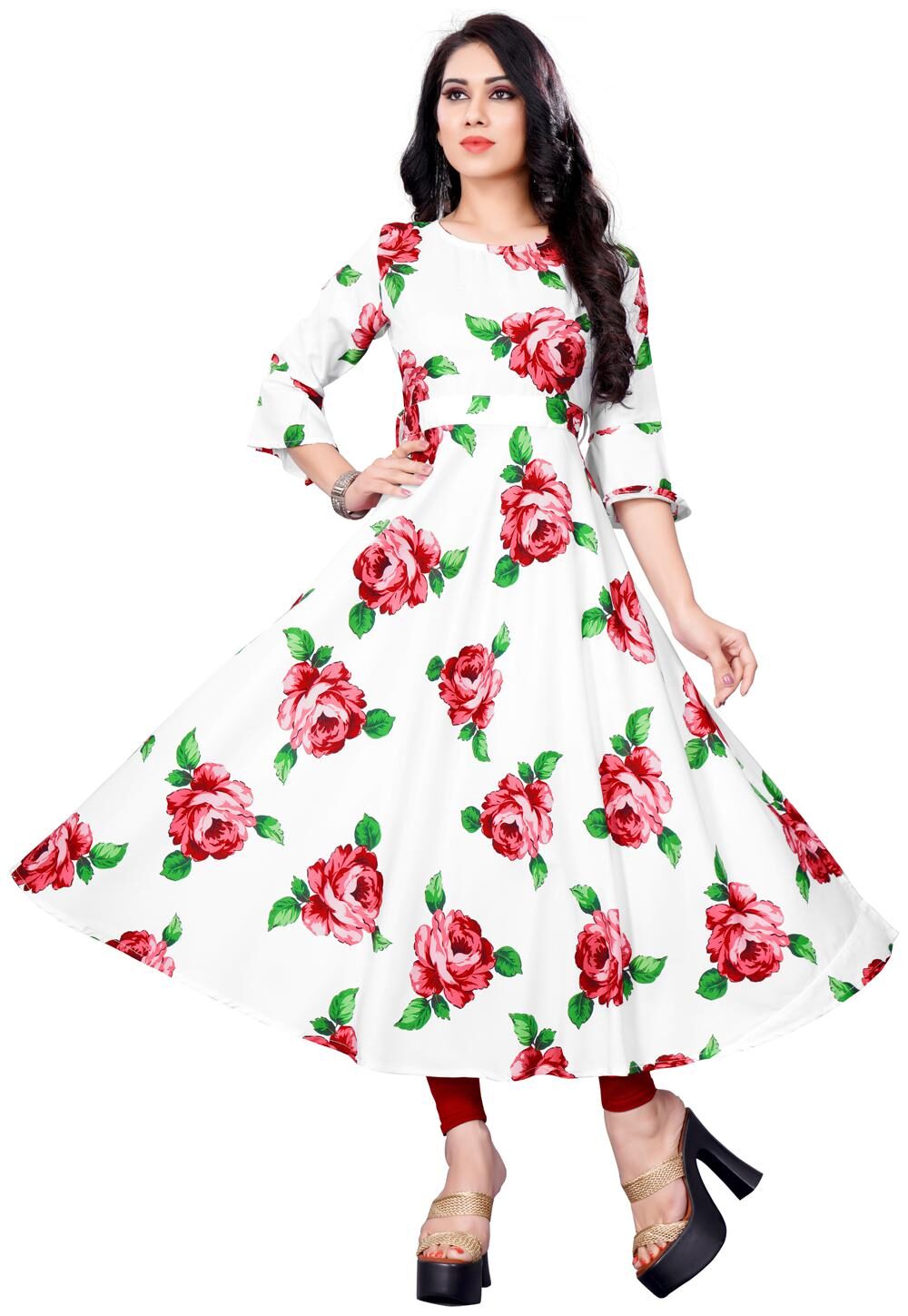 

Florence Crepe Stitched Only Gown White