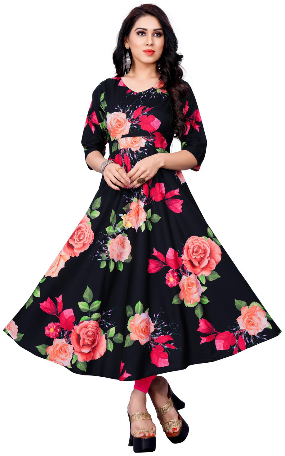

Florence Crepe Stitched Only Gown Black