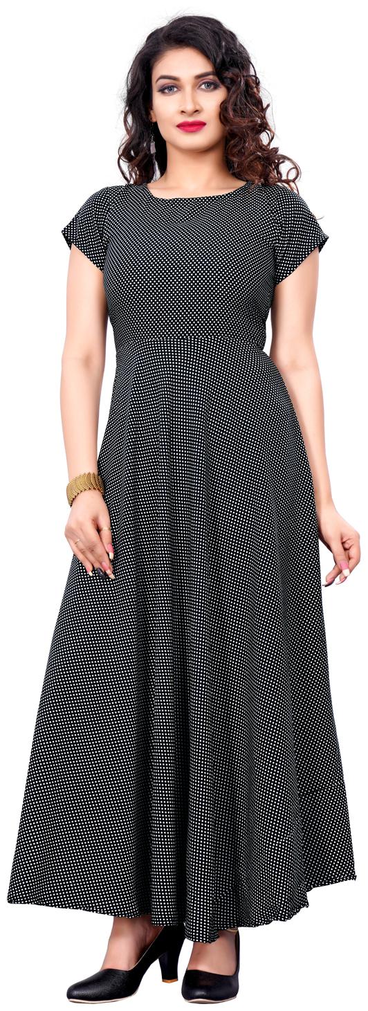 

Florence Crepe Stitched Only Gown Black