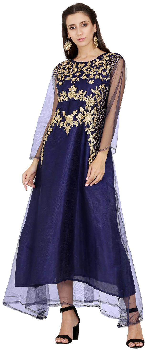 

Florence Net Embroidered Semi Stitched Gown