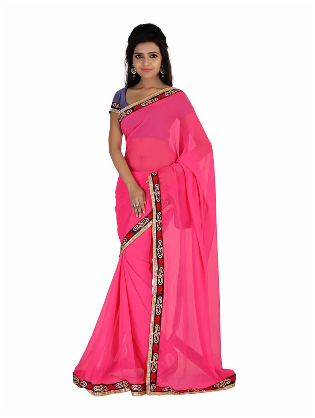 Buy Florence Universal Georgette Daily Wear Saree With Blouse at 76% ...