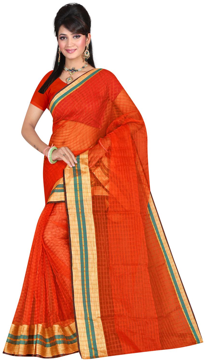 

Florence Silk Universal Festive Saree Orange