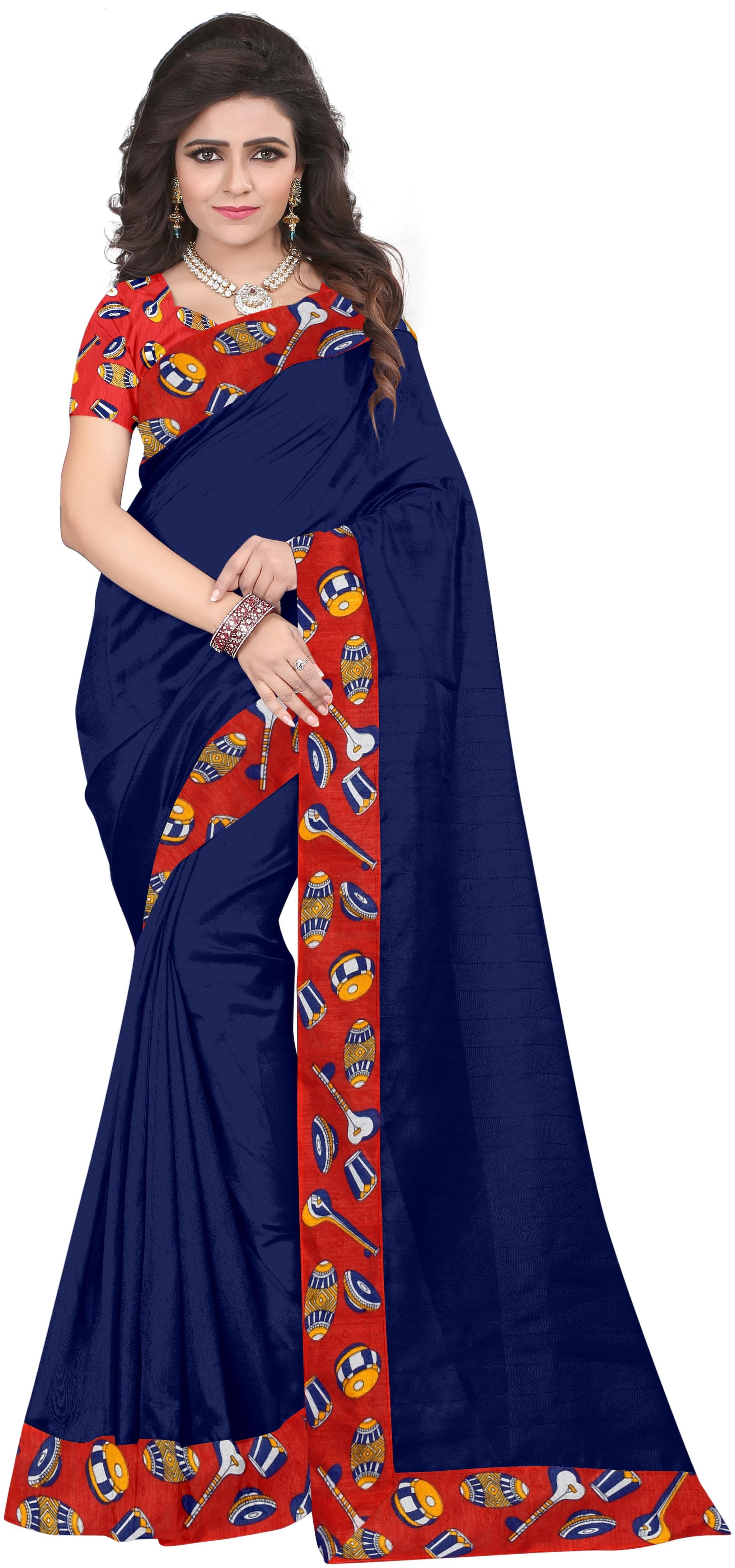 

Florence Silk Festive Universal Saree With Blouse Blue