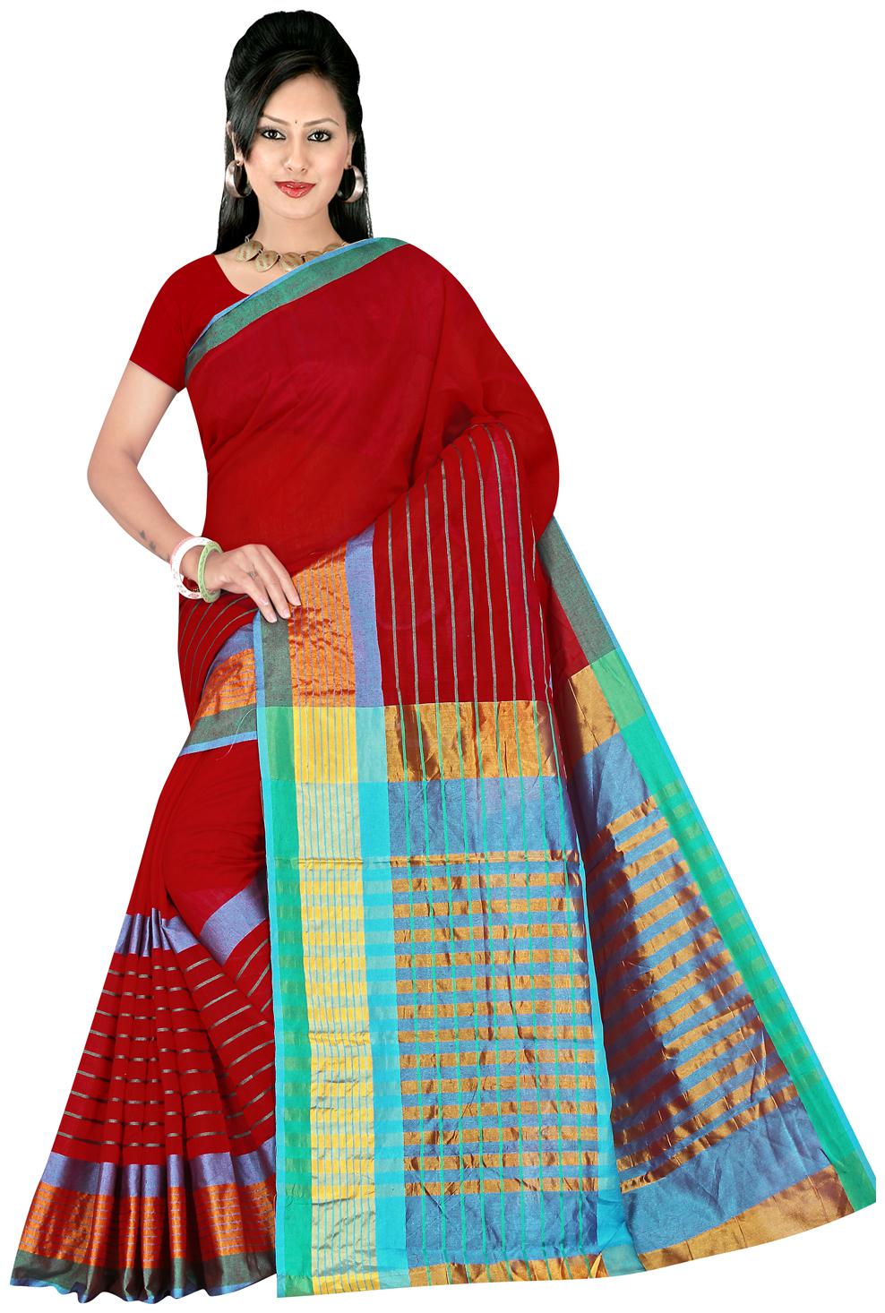 

Florence Silk Universal Festive Saree Red