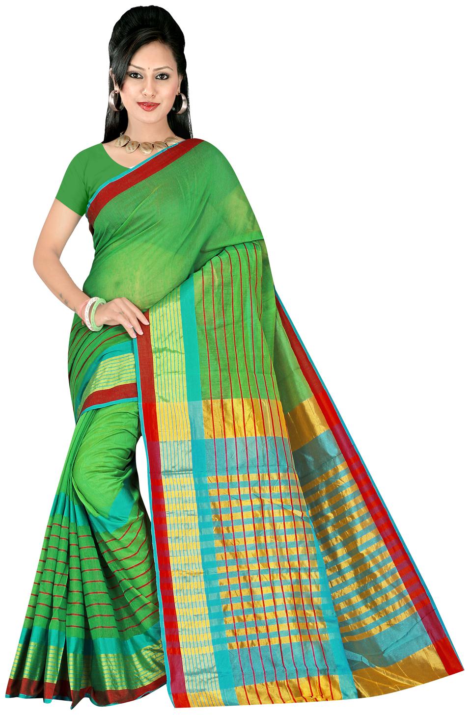 

Florence Silk Universal Festive Saree Green