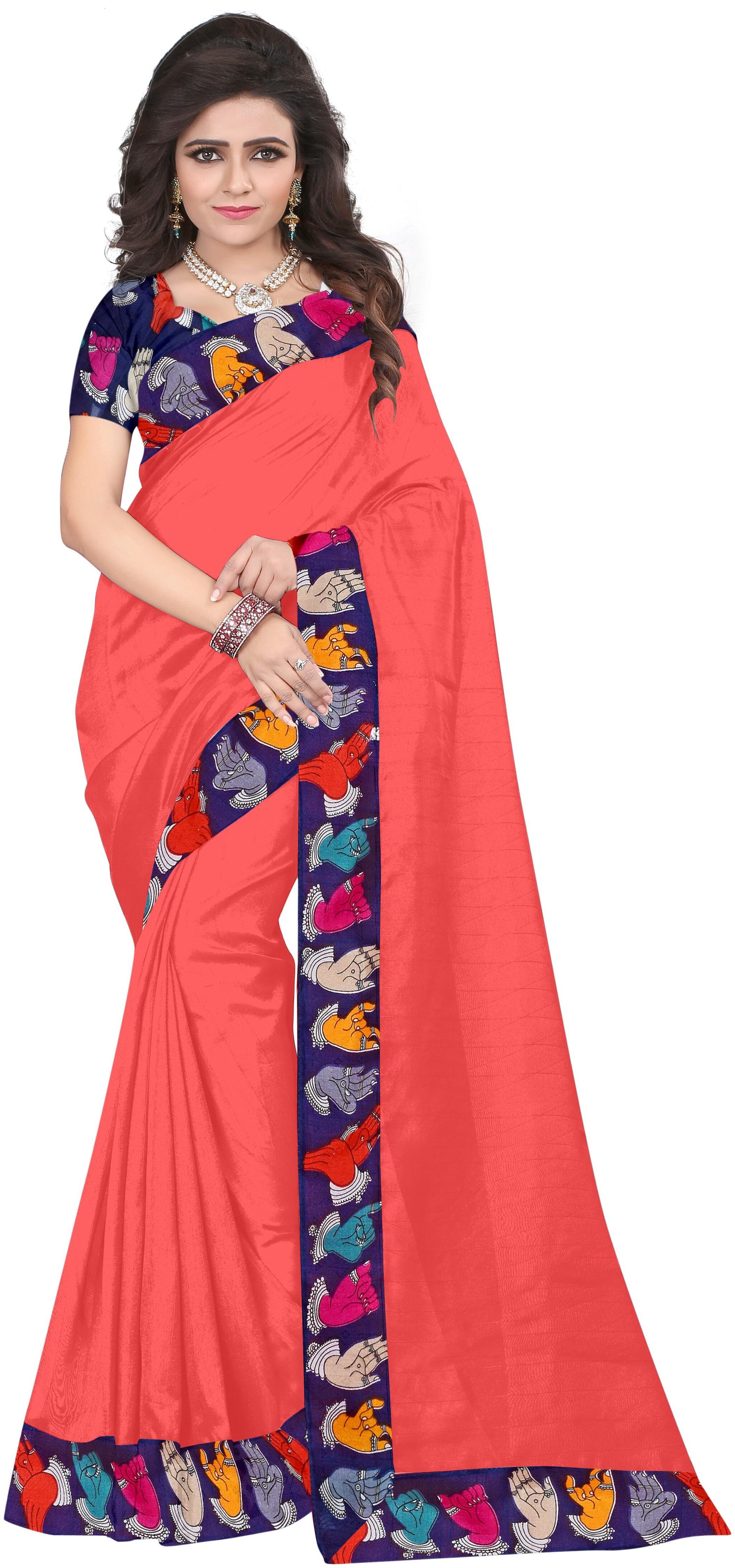 

Florence Silk Festive Universal Saree With Blouse Peach