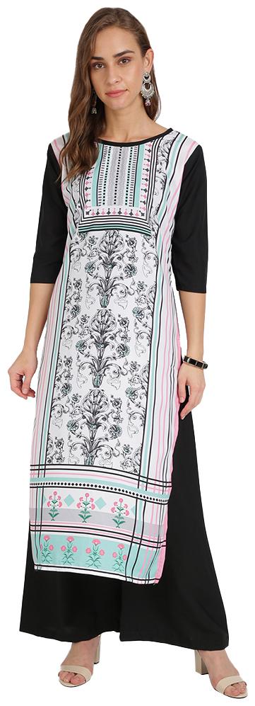 

Florence Women White Printed Regular Kurti