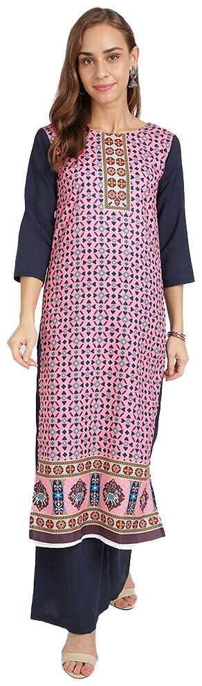 

Florence Women Pink Printed Regular Kurti