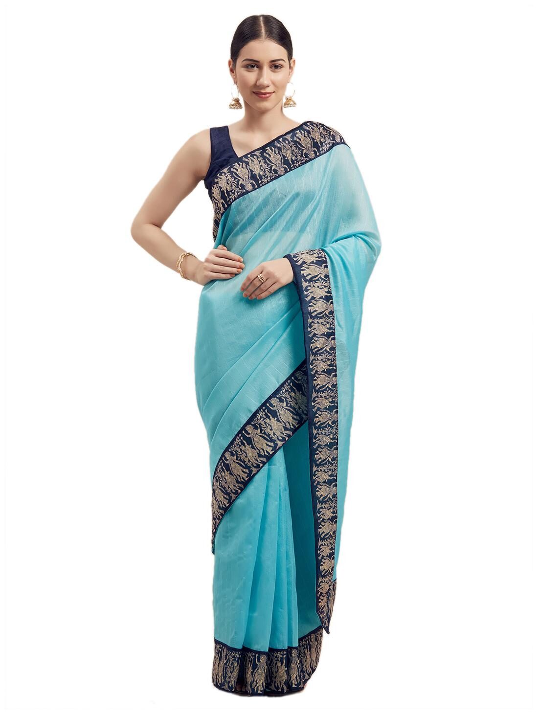 

Florence Women Silk Sarees Turquoise