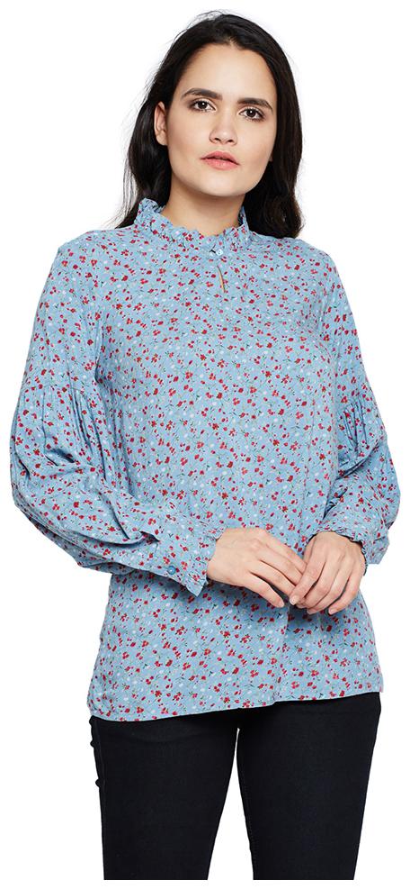 

OXOLLOXO Women Printed Regular top - Grey