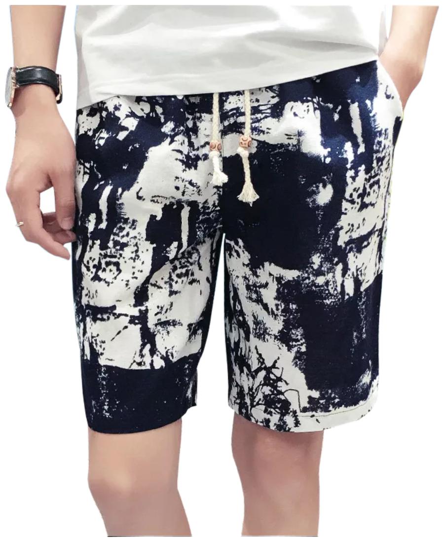

Flozum Casual Black White Print Design Sorts For Mens Boys