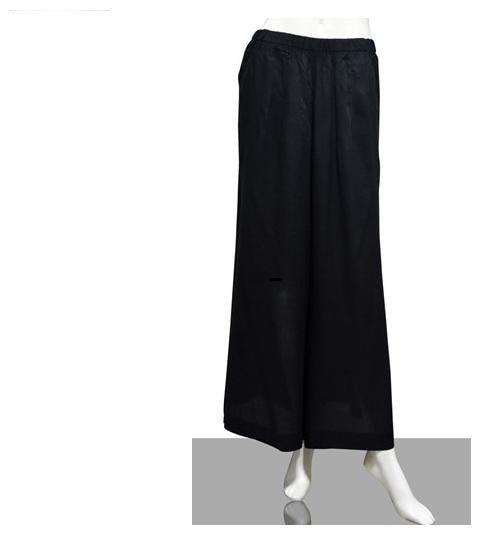 

Flyer Rayon Solid Black Palazzo