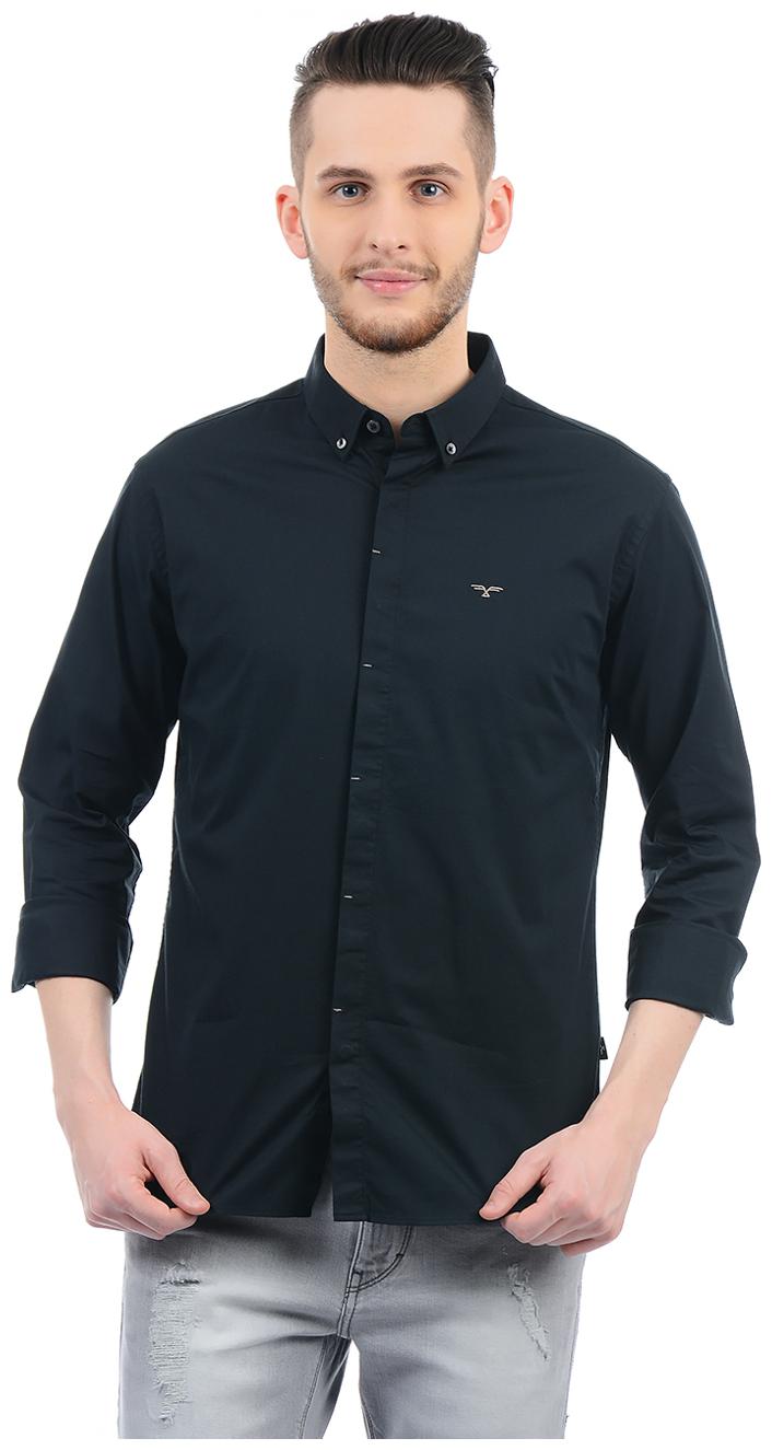 

Flying Machine Men Black Solid Regular Fit Casual Shirt